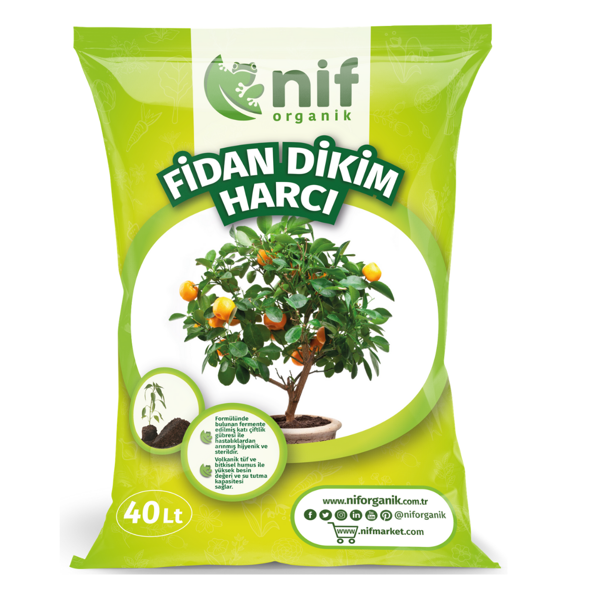 Fidan Dikim Harcı 40 L * 40 Adet - 1 PALET Fidan Dikim Toprağı