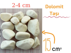 Dolomit Taşı 2-4 CM 20 KG * 60 ADET 1 PALET